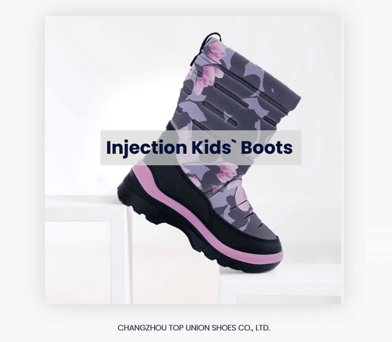 Top union injected kids boots